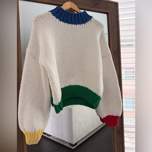 Yellow The Label Chunky Color Knit Sweater - Picture 5 of 8